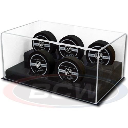 5 Hockey Pucks Acrylic Display Case / Holder  - BCW