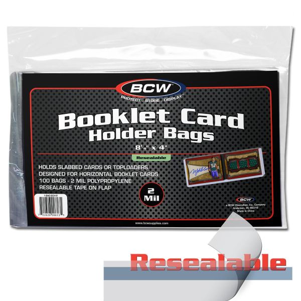 Booklet Card holder resealable bag - 100 pack BCW