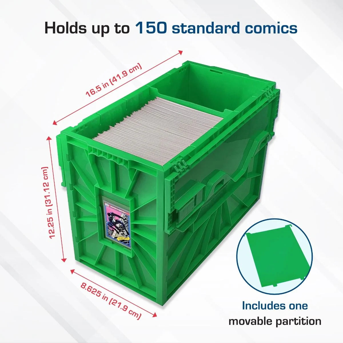 Collectible Comic Book Bin GREEN - BCW Storage