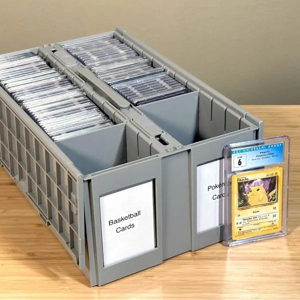 Collectible GRADED Card Bin  GREY - BCW - Storage