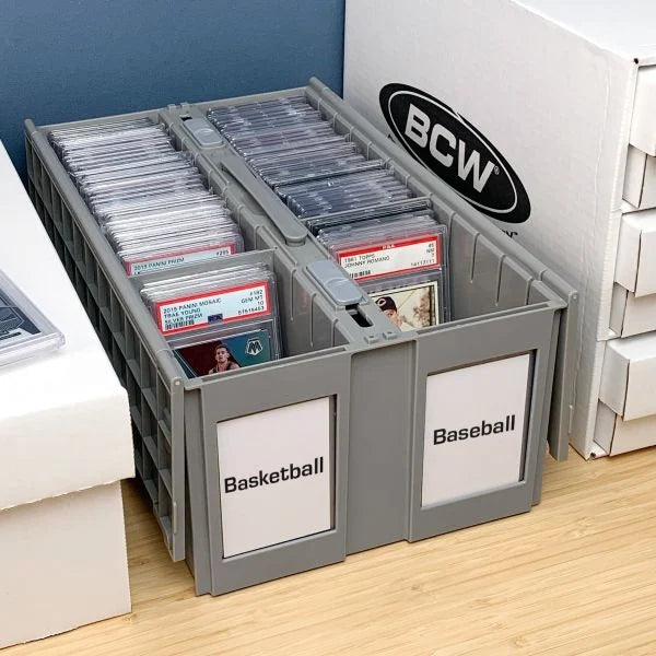 Collectible GRADED Card Bin  GREY - BCW - Storage