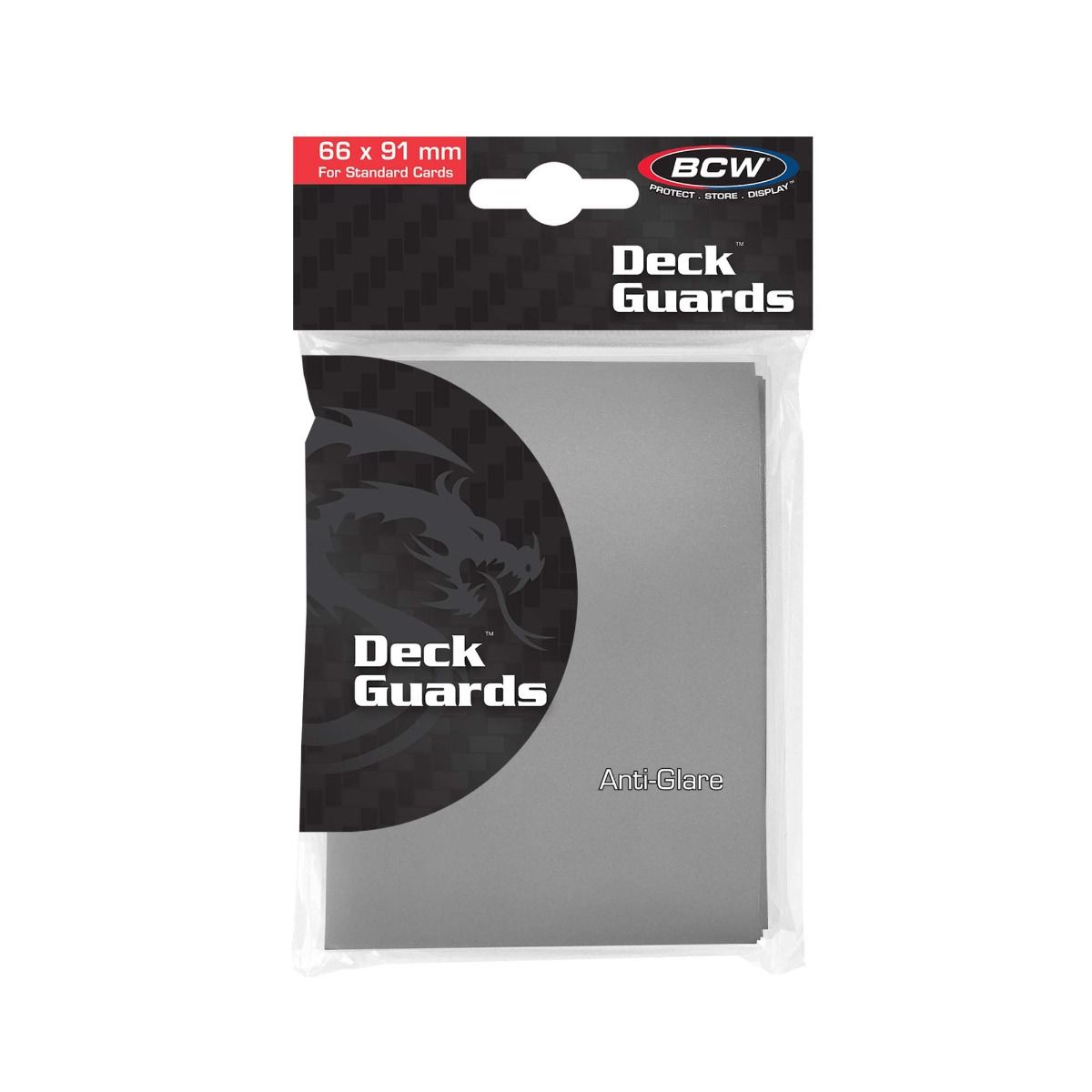 Box of 10 Packs - BCW Deck Guard Sleeves - Matte - Anti Glare - Grey