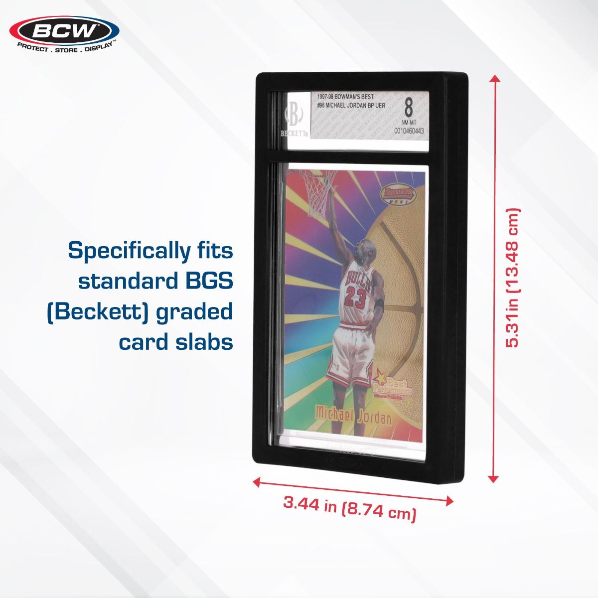 6 Pack of Slab Bumpers - BGS Beckett Card - Black - BCW