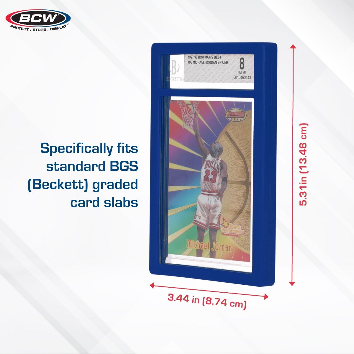 6 Pack of Slab Bumpers - BGS Beckett Card - Blue - BCW