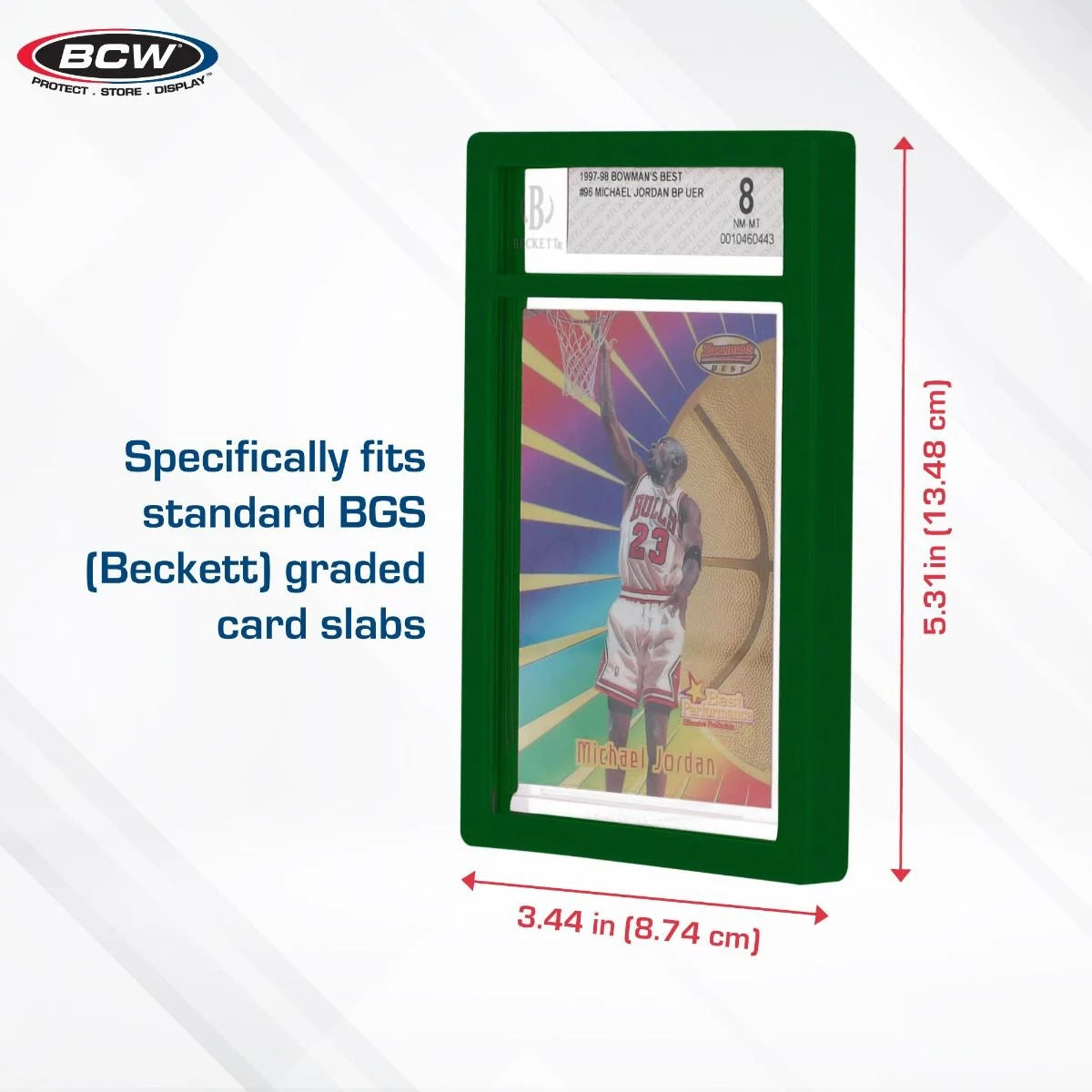 6 Pack of Slab Bumpers - BGS Beckett Card - Green - BCW