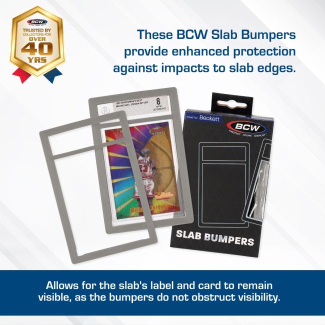 6 Pack of Slab Bumpers - BGS Beckett Card - Silver - BCW