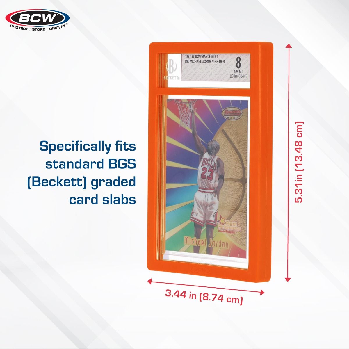 6 Pack of Slab Bumpers - BGS Beckett Card - Orange - BCW
