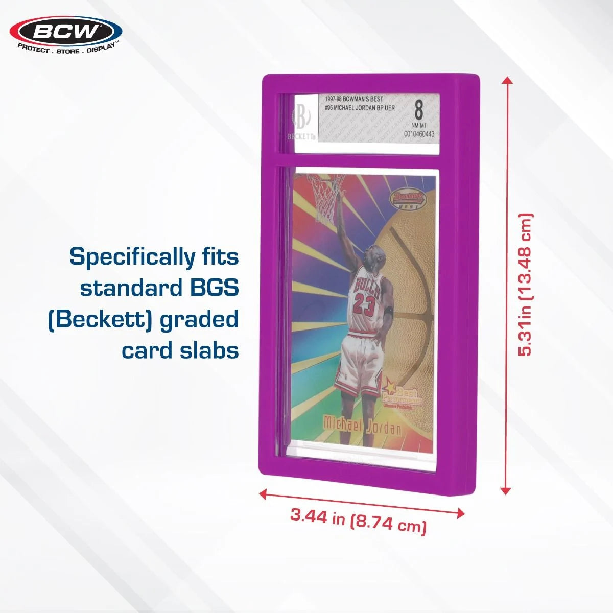 6 Pack of Slab Bumpers - BGS Beckett Card - Purple - BCW