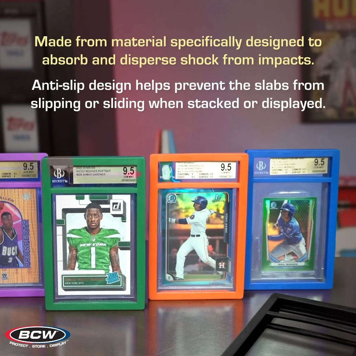 6 Pack of Slab Bumpers - BGS Beckett Card - Purple - BCW