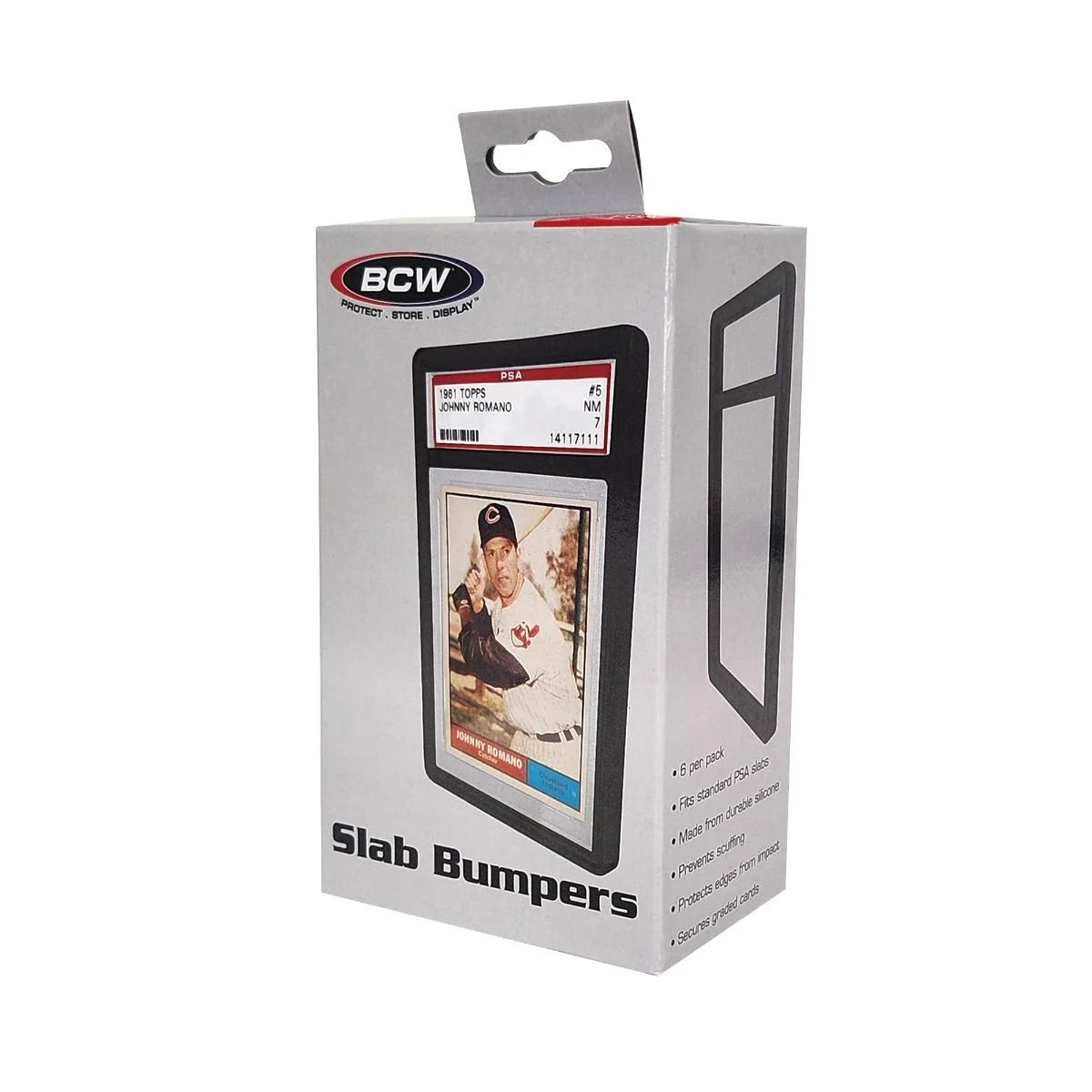 6 Pack of Slab Bumpers - PSA Card - Black - BCW