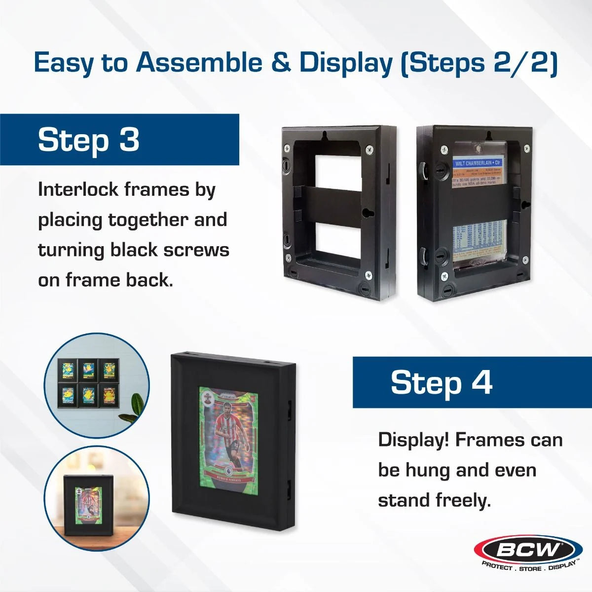 Interlocking Standard Card Frames - Black