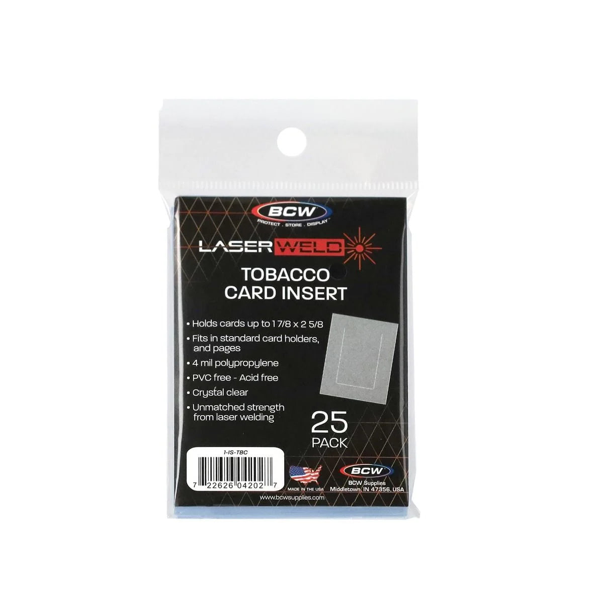 Tobacco Card Insert Sleeves BCW