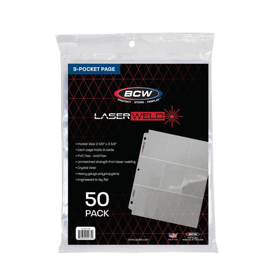 BCW LaserWeld® 9-Pocket Page - (50 CT. Pack)