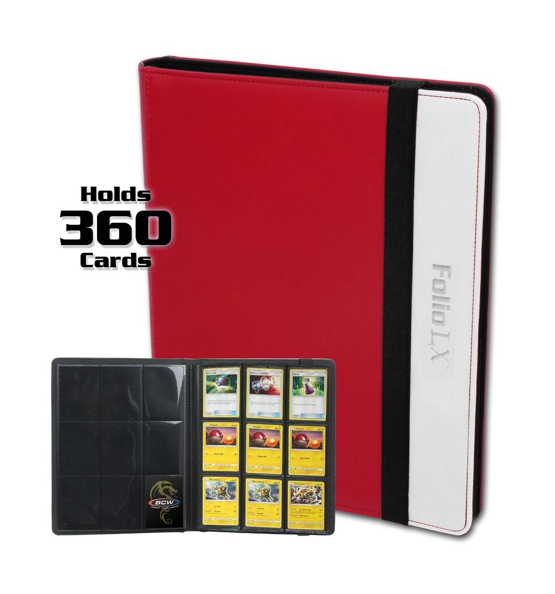 Pro-Folio 9-Pocket LX Album - Red/Black/White