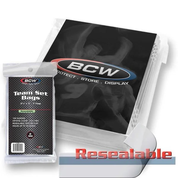 Team Set card Resealable Bags/Sleeves 100 pack - BCW