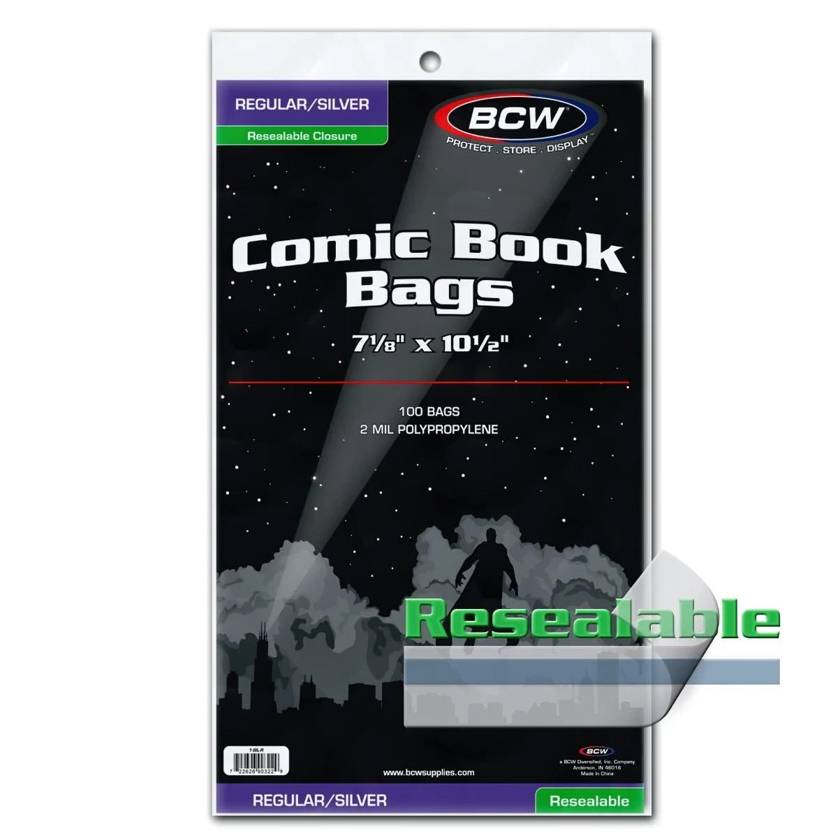 Resealable Regular / Silver Comic Bags - BCW