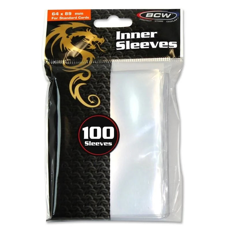 Top Loading Clear Inner Sleeves  BCW 100 Pack