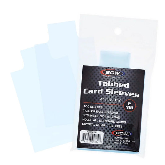 Tabbed Soft Sleeves Standard 100 pack -(AKA Penny Sleeves with pull tab ) BCW
