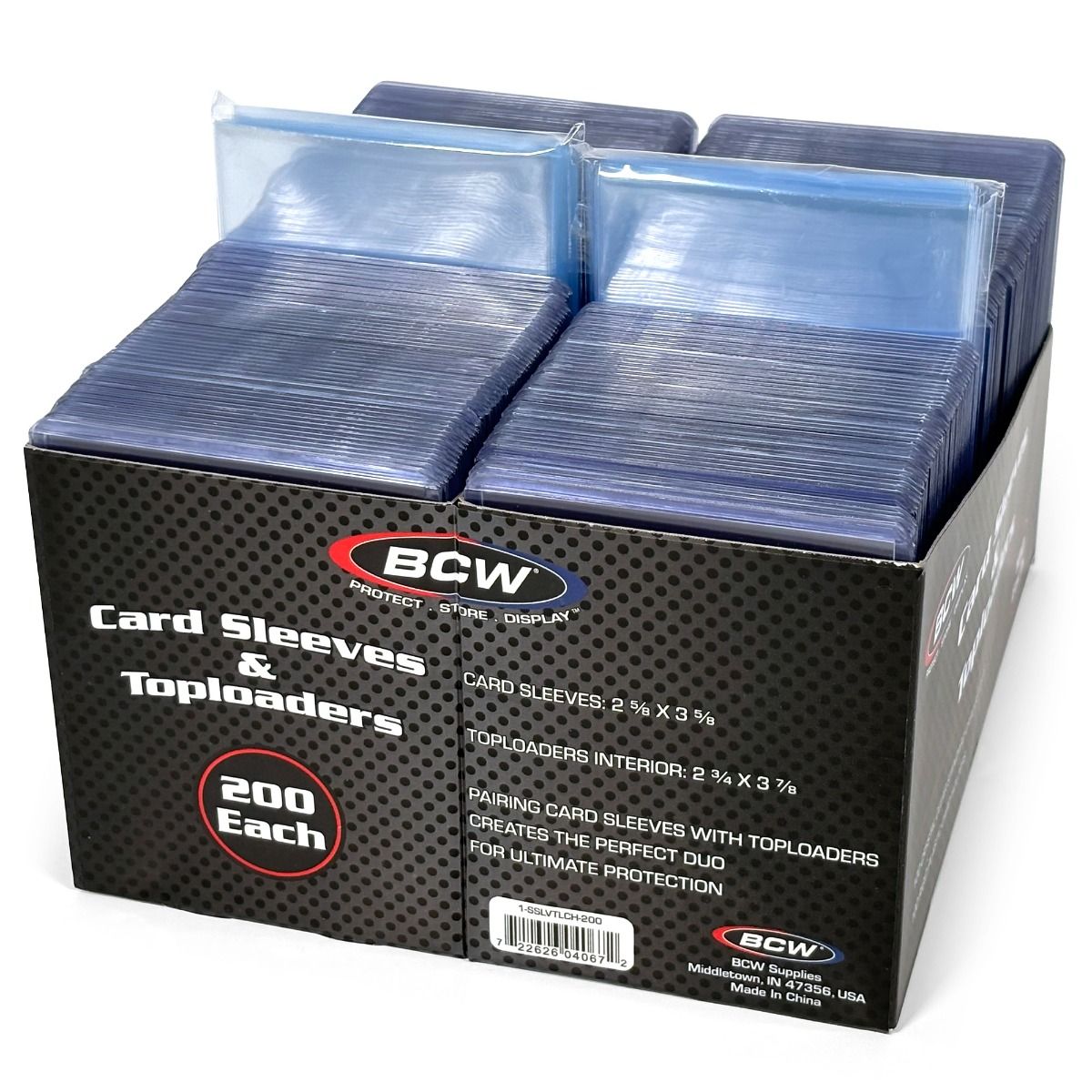 BCW 200 Count Card Sleeve and Toploader Combo Pack