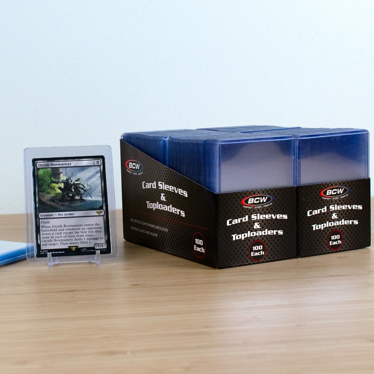 BCW 200 Count Card Sleeve and Toploader Combo Pack