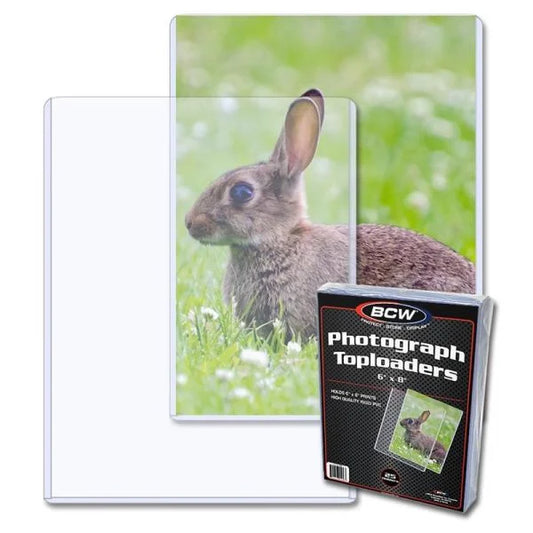 6x8 Photograph / Card Toploaders  - 25 Pack - BCW