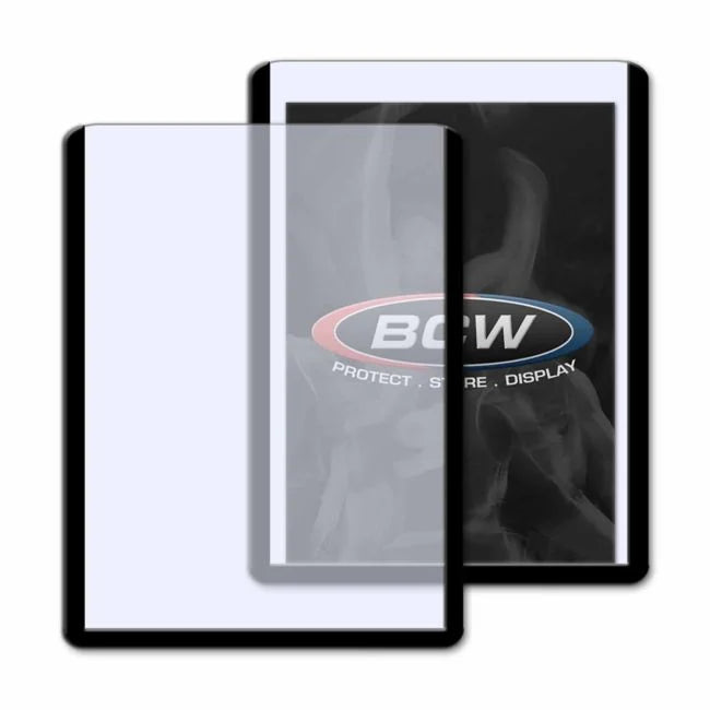 3x4  Standard Topload Card Holder - Black Border BCW Top Loader 35pt