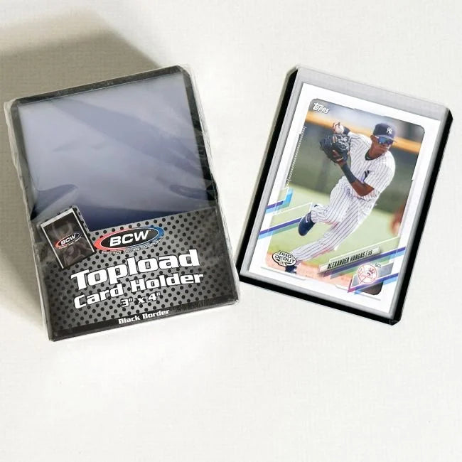 3x4  Standard Topload Card Holder - Black Border BCW Top Loader 35pt