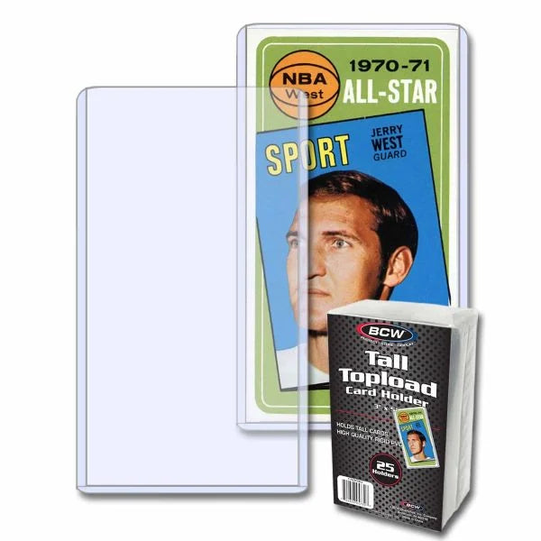 Tall Boy Card Toploaders - 25 Pack - BCW