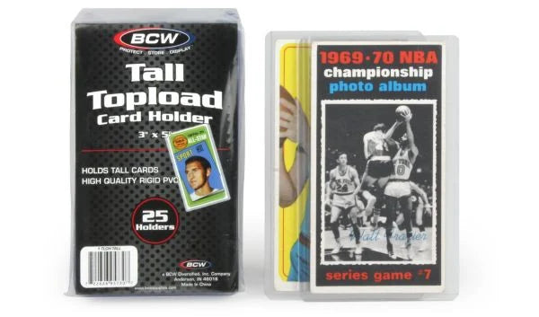 Tall Boy Card Toploaders - 25 Pack - BCW