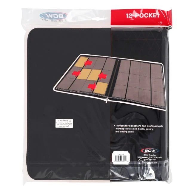 Z-Folio 12-Pocket LX Album BCW - Black