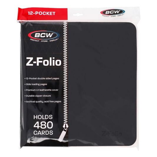 Z-Folio 12-Pocket LX Album BCW - Black