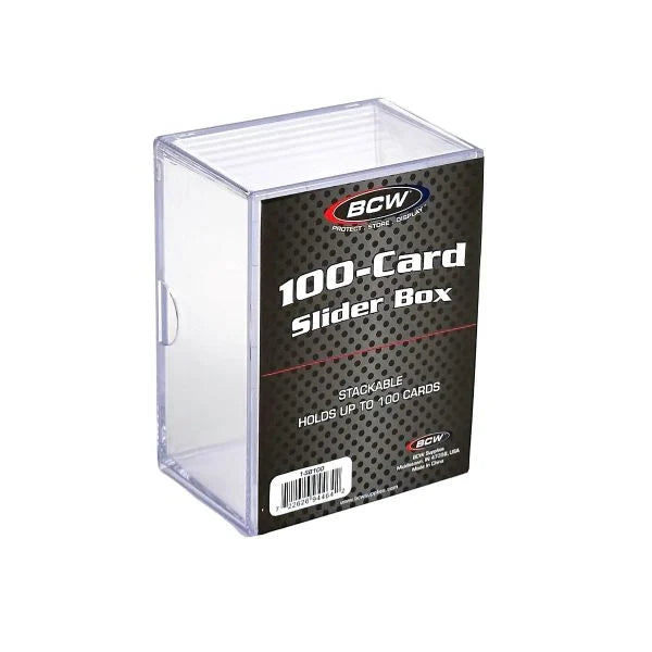 Slider Plastic Storage Box 100 card  - Case of 100 - BCW