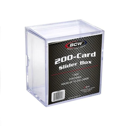 Slider Plastic Storage Box 200 card  - Case of 100 - BCW