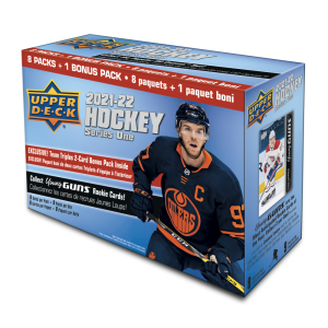 2021-22 Upper Deck Hockey Series 1 Mega Box with Bonus Team Triples Pack