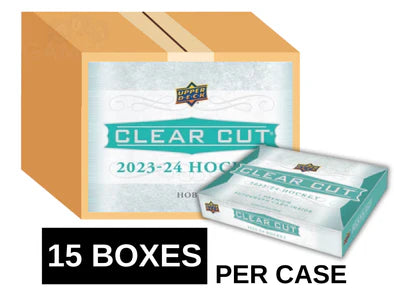 2023-24 UD Clear Cut Hockey Hobby Box Inner Case (15 Boxes)