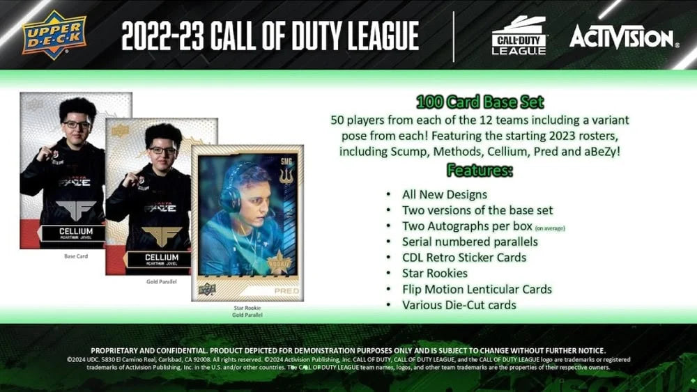 2023 Upper Deck CALL OF DUTY LEAGUE Hobby Box
