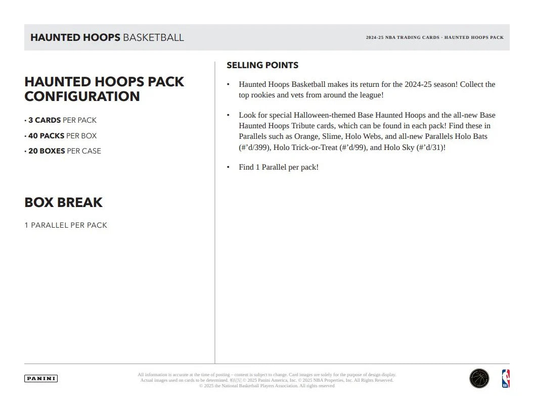 2024-25 Panini NBA Haunted Hoops Box