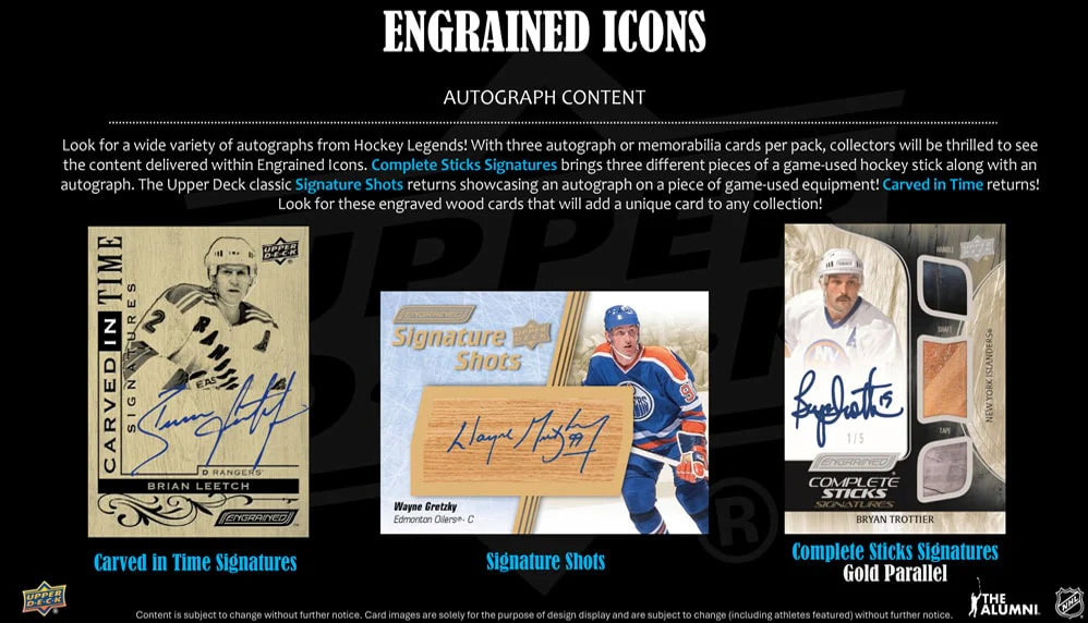 2024-25 UD ENGRAINED ICONS Hockey Upper Deck Hobby Box