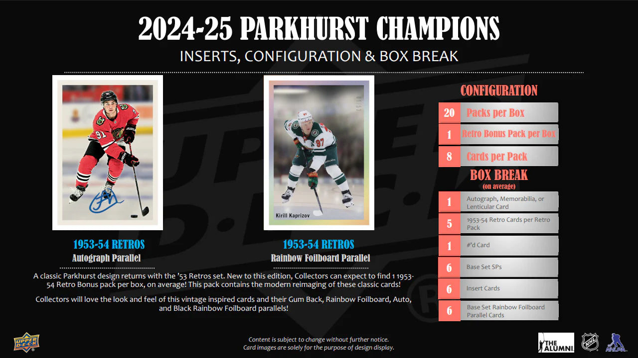 2024-25 Parkhurst Champions Hockey Hobby Box