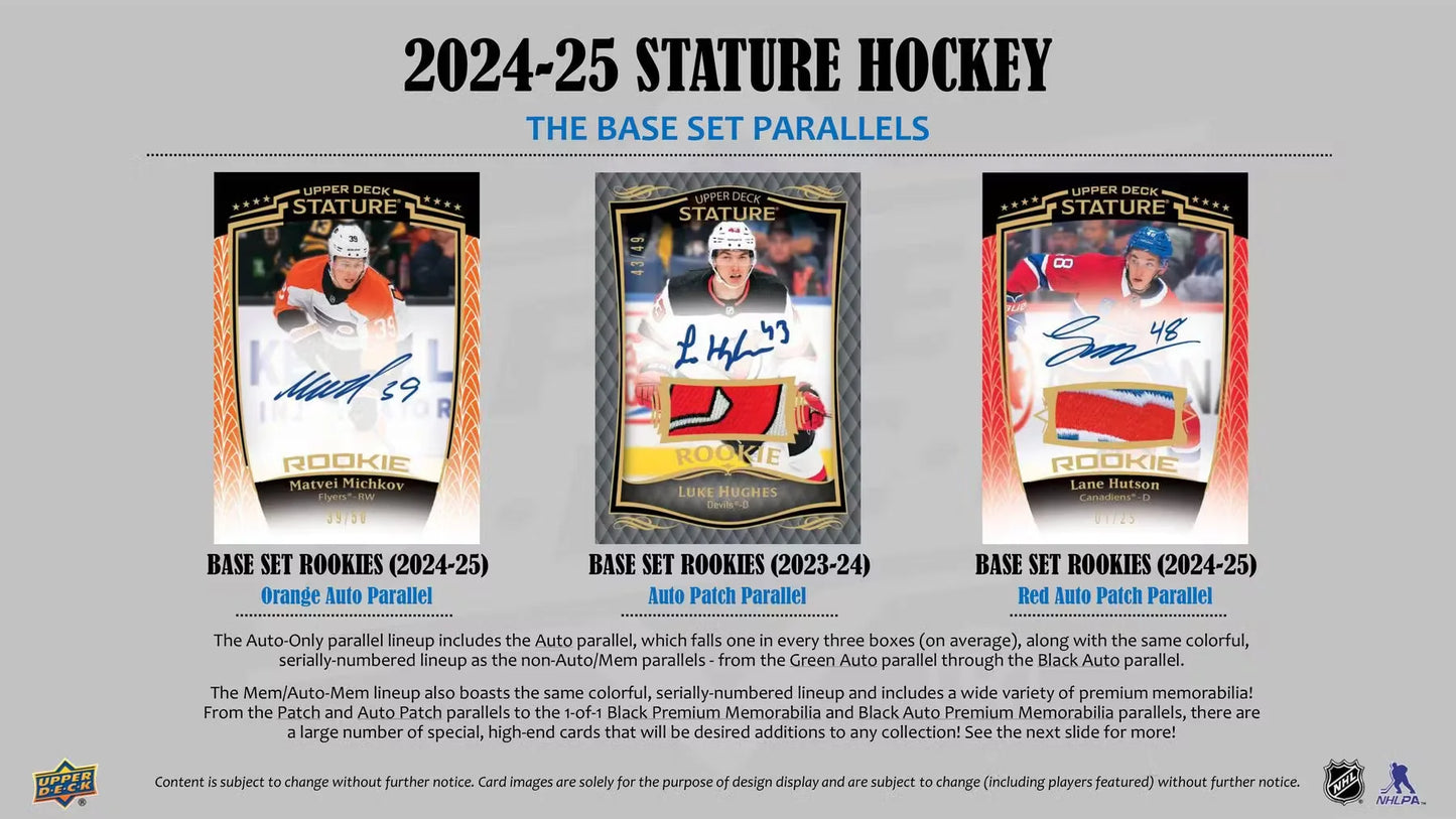 2023-24 / 2024-25 UD Stature Hockey Hobby Box - MSG for Pricing