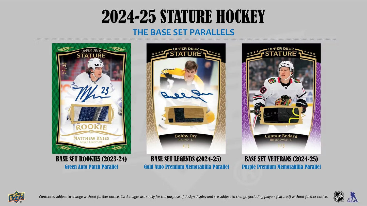 2023-24 / 2024-25 UD Stature Hockey Hobby Box - MSG for Pricing