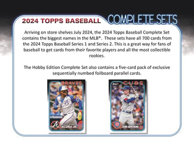 2024 Topps  MLB Baseball Factory Set Series 1 & 2 - 700 cards +Foilboard  Bonus Pack