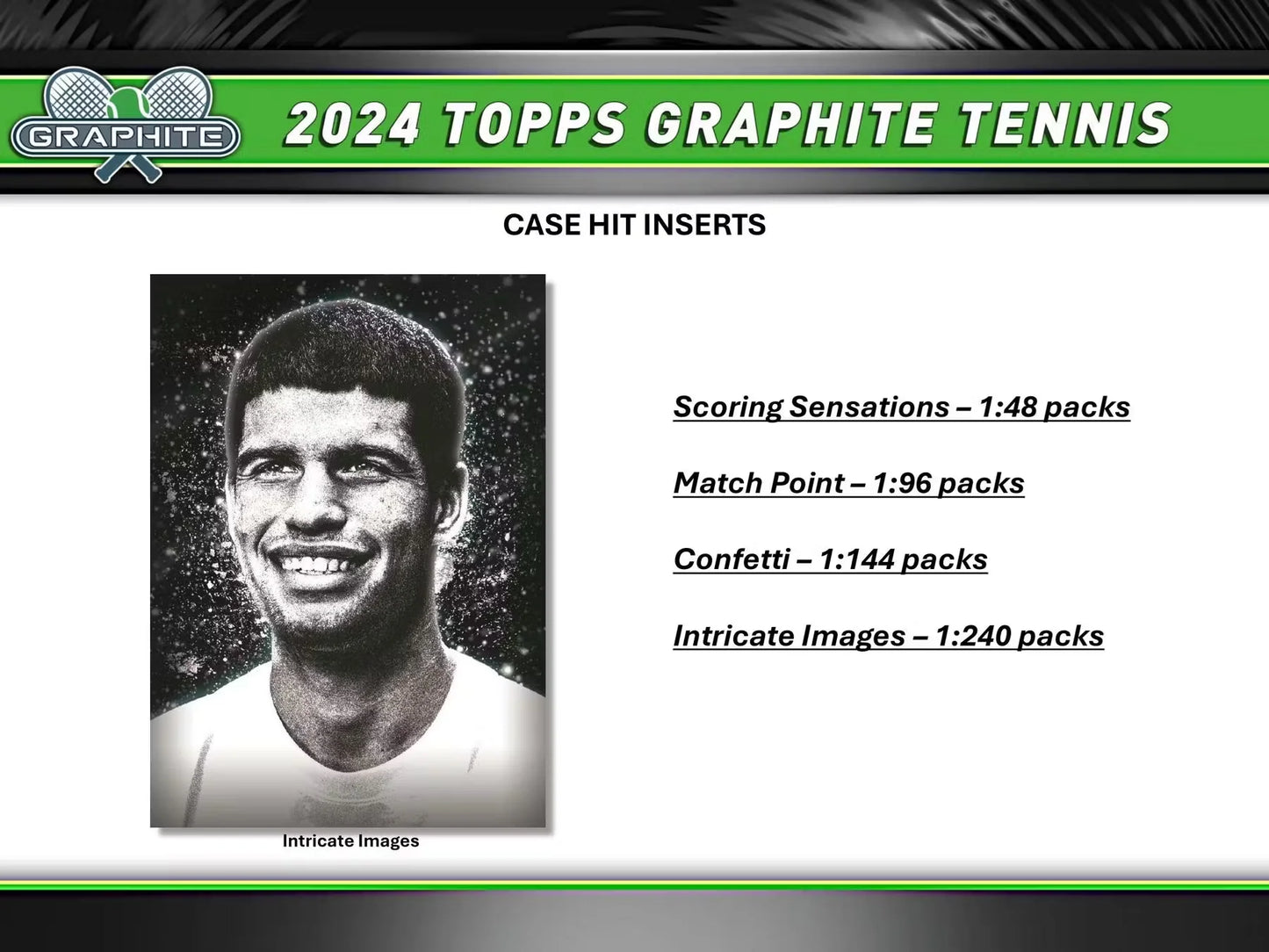 2024 Topps Graphite TENNIS Hobby Box - 2 Autos per Box