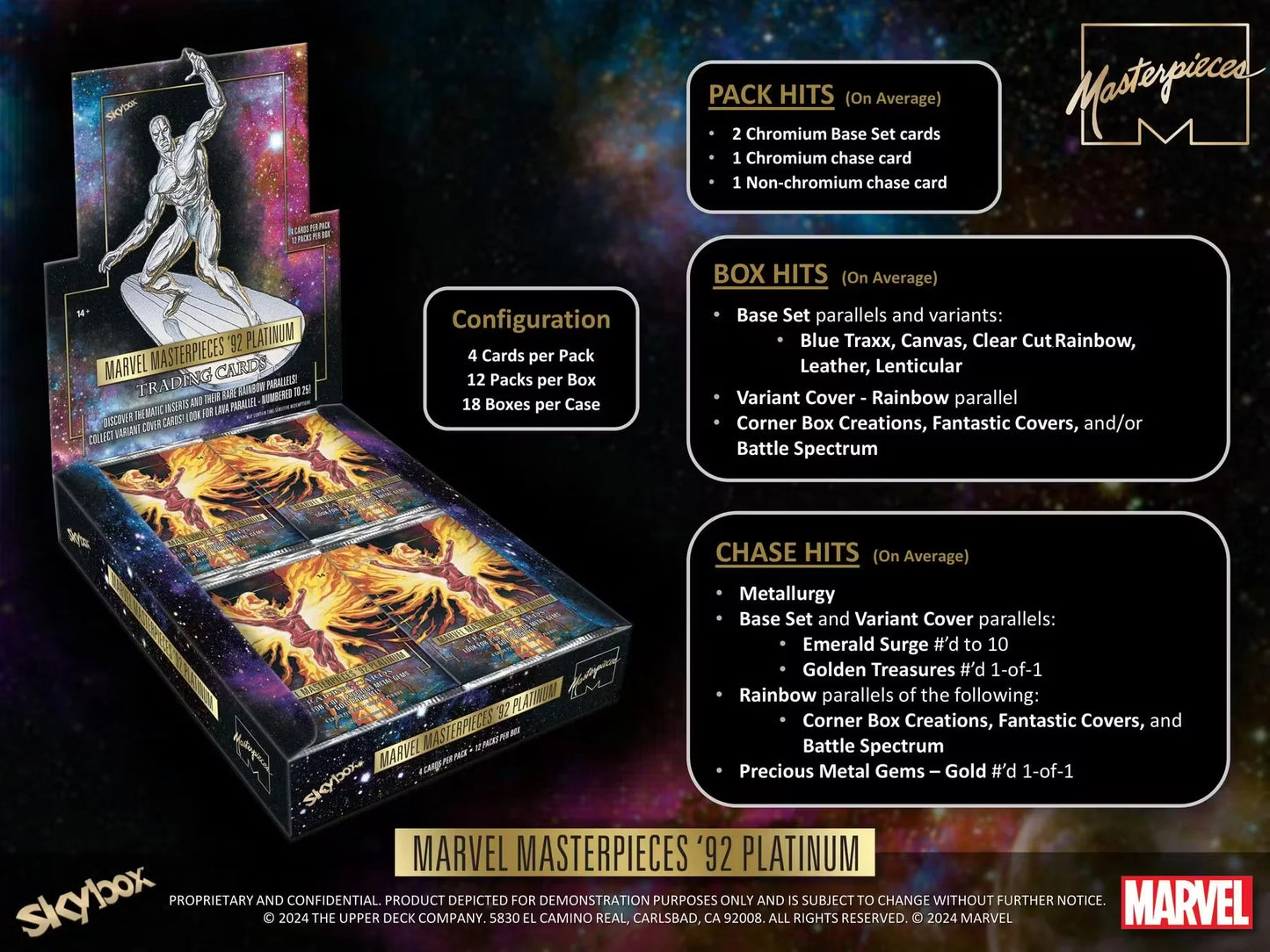 2024 Skybox Marvel Masterpieces 1992 '92 Platinum Hobby Box