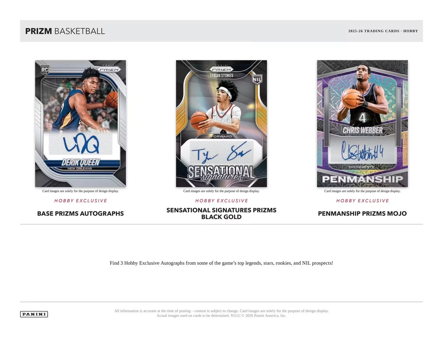 2025-26 Panini Prizm NBA Basketball Hobby Box