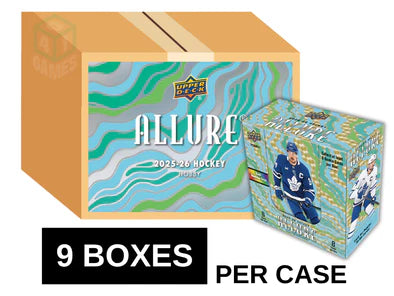 2025-26 UD Allure Hockey Hobby Inner Case (9 Hobby Boxes)