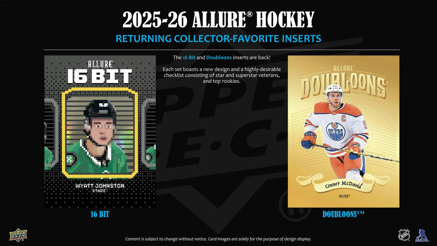 2025-26 UD Allure Hockey Hobby Inner Case (9 Hobby Boxes)