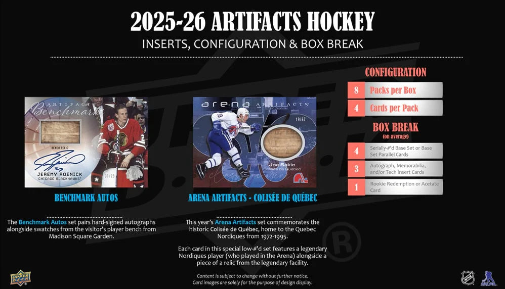 2025-26 UD Artifacts Hockey Hobby Box