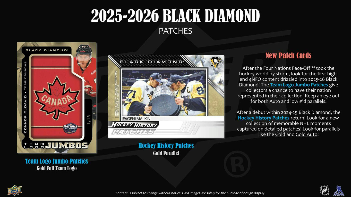2025-26 UD Black Diamond Hockey Hobby Box