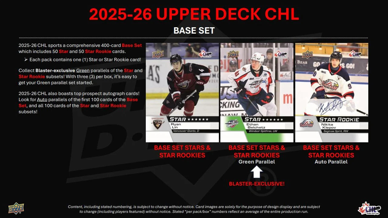 2025-26 Upper Deck CHL Hockey Blaster Box